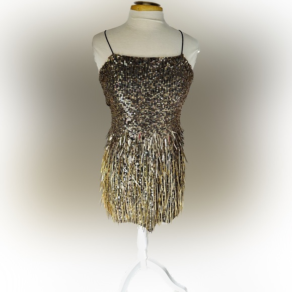 Alice + Olivia Fifi sequin and fringe fitted mini dress - Picture 7 of 7